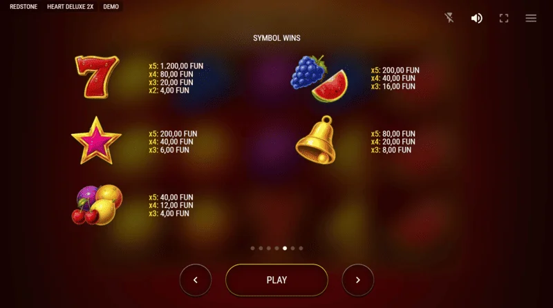 Heart Deluxe 2x - útborgunartafla með stækkandi Wild hjarta